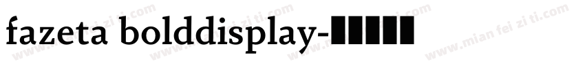 fazeta bolddisplay字体转换